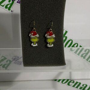 HER Earrings Drop Dangle Hook Jewelry Dr. Seuss How The Grinch Stole Christmas